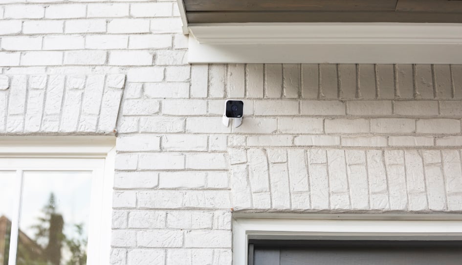 ADT outdoor camera on a Fort Wayne home